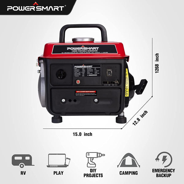 1200W Portable Inverter Gas Generator for Home Outdoor Use